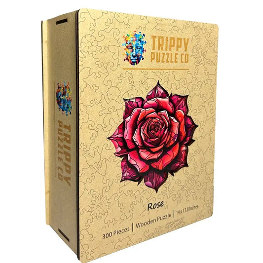 Rose Shaped Wood 300 Piece Jigsaw Puzzle