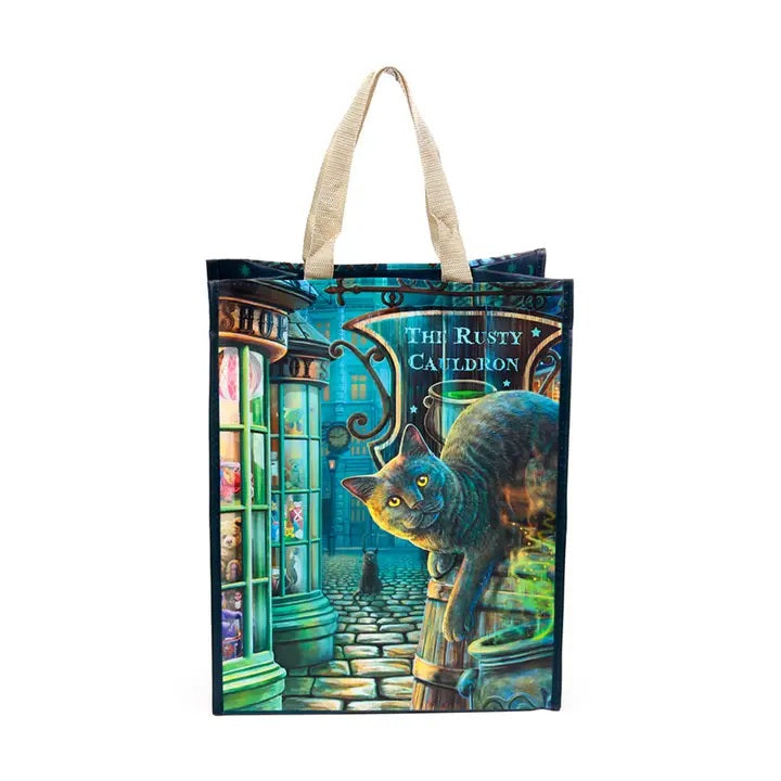 Lisa Parker the Rusty Cauldron Cat Reusable Shopping Bag