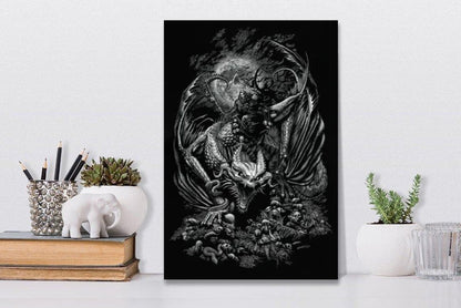 Death Dragon by Stanley Morrison, Canvas Print