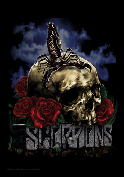 Scorpions - Skull & Roses, Textile Poster