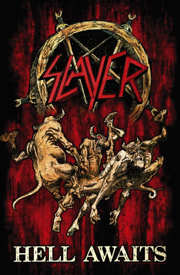 Slayer - Hell Awaits, Textile Poster