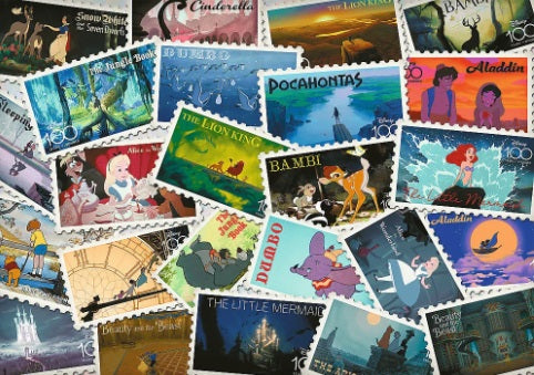Disney Frimærker - Disney 100 års samling, 1000 brikker puslespil