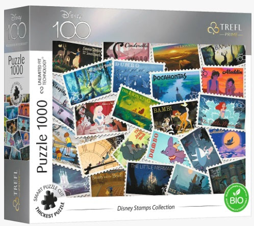 Disney Frimærker - Disney 100 års samling, 1000 brikker puslespil