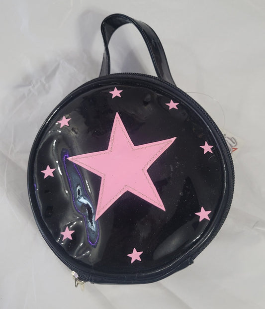 Demonia - Black Vinyl Pink Star, Small Handbag