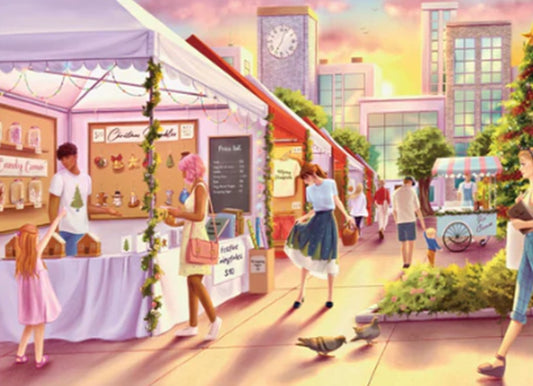 Summer Christmas Market by Ailee Marie Art, 1000 Piece Puzzle