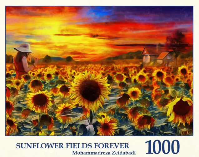 Sunflower Fields Forever by Mohammadreza Zeidabadi, 1000 Piece Puzzle