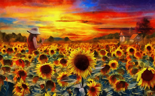 Sunflower Fields Forever by Mohammadreza Zeidabadi, 1000 Piece Puzzle