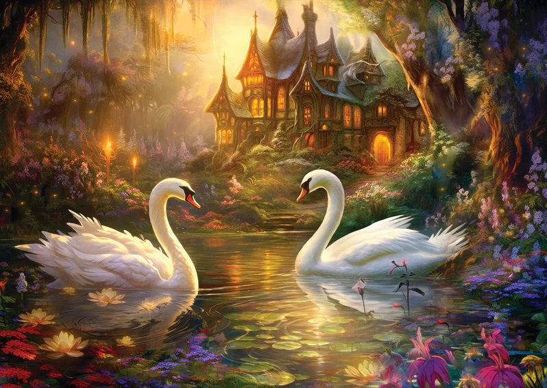 Swan Song by Claudia McKinney, 1000 Piece Puzzle
