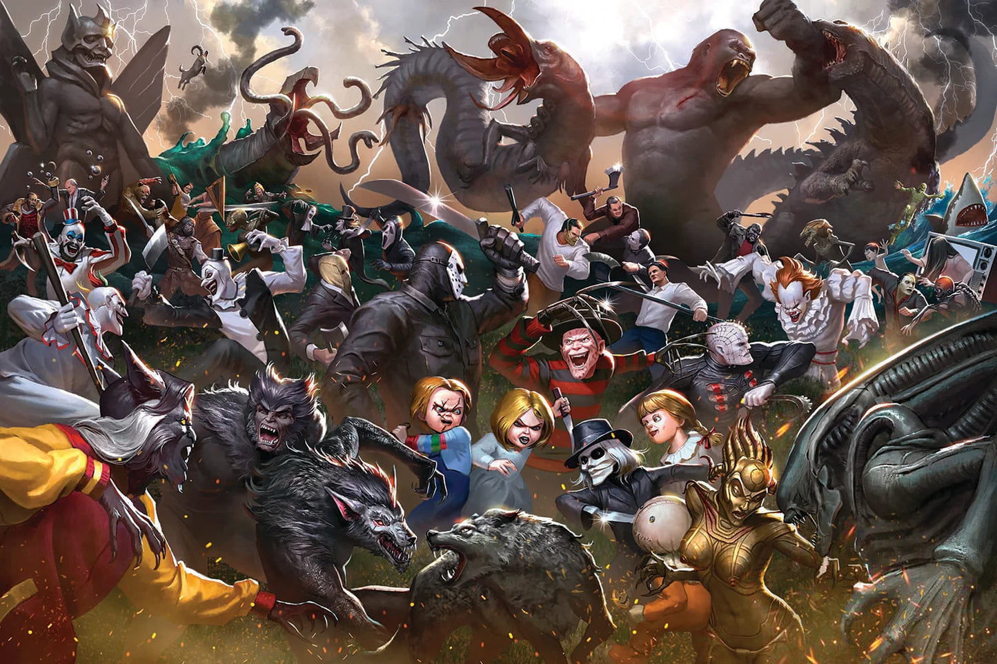 Fright Fight Horror Movie Villain Inspired, 1000 Piece Puzzle