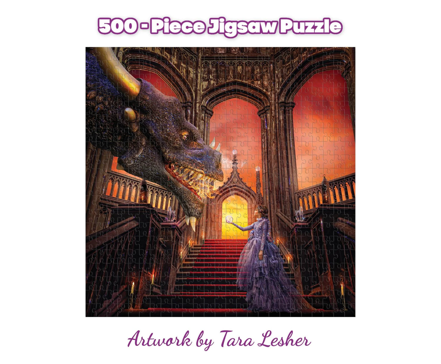 A Girl & Her Dragon Puzzle By Tara Lesherm, 500 Piece Puzzle