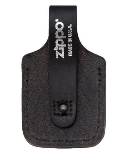 Zippo Black Leather Pouch w/Belt Loop & Thumb Notch