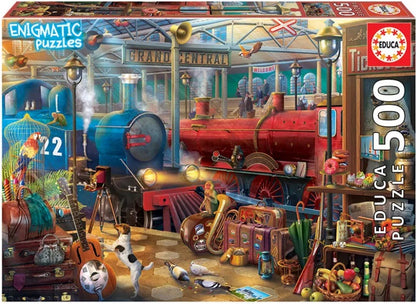 Train Station Enigmatic 500 Piece Puzzle