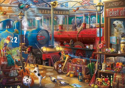 Train Station Enigmatic 500 Piece Puzzle