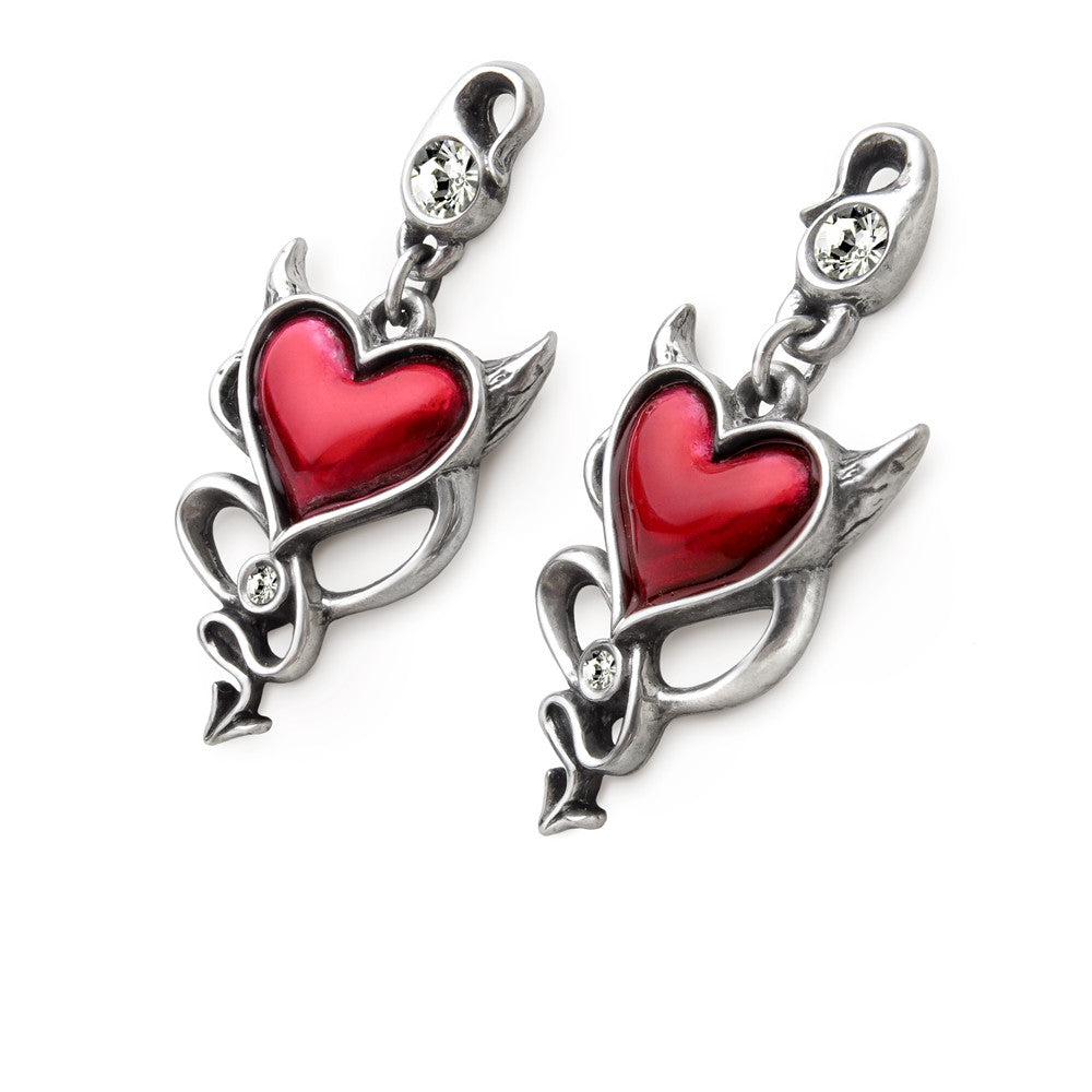Devil Heart Earrings by Alchemy England, Earrings