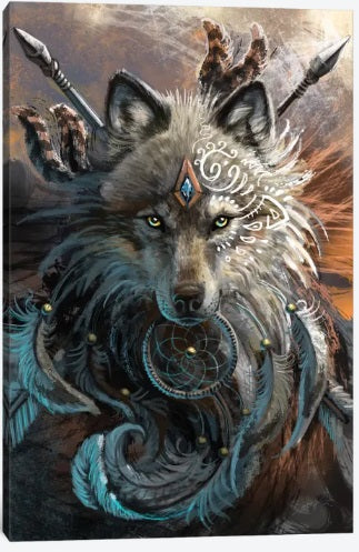 Wolf Warrior by Sunima Canvas Print