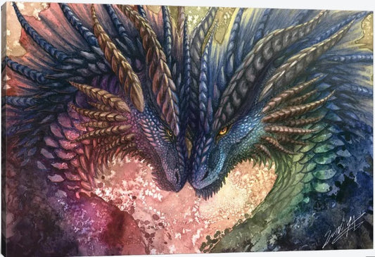 Dragon Love by Sunima Canvas Print