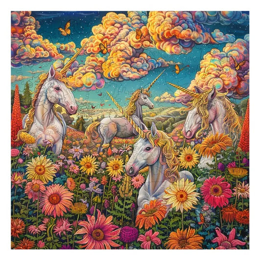 Unicorn Utopia Wood 300 Piece Jigsaw Puzzle