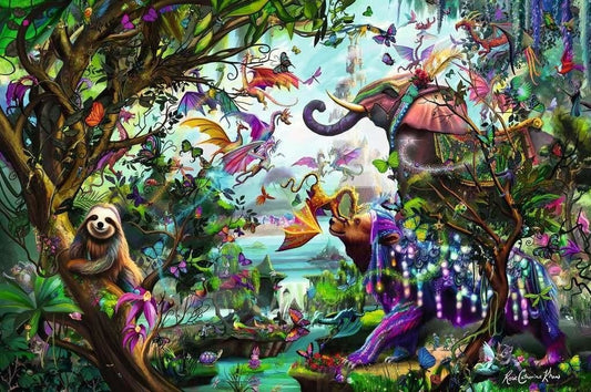 Tropical Dragons by Rose Khan, 4000 Piece Puzzle