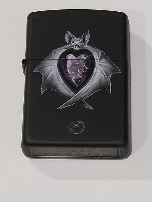 Zippo Lighter: Anne Stokes Vampire Bat - Black Matte