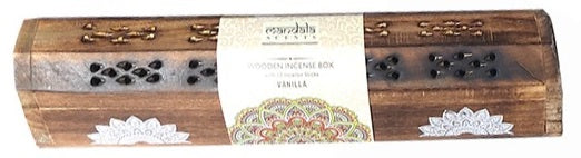 Wooden Incense Box including 10 Incense Sticks