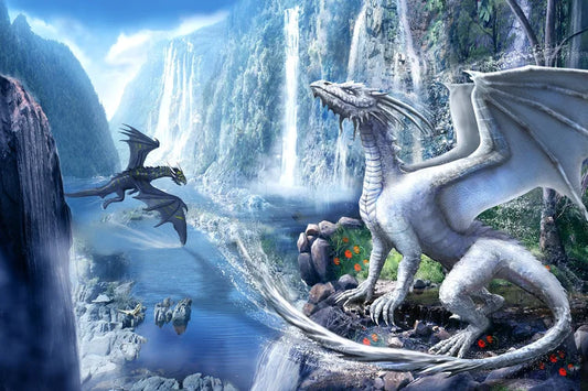Waterfall Dragons by Anthony Christou, 1000 Piece Puzzle