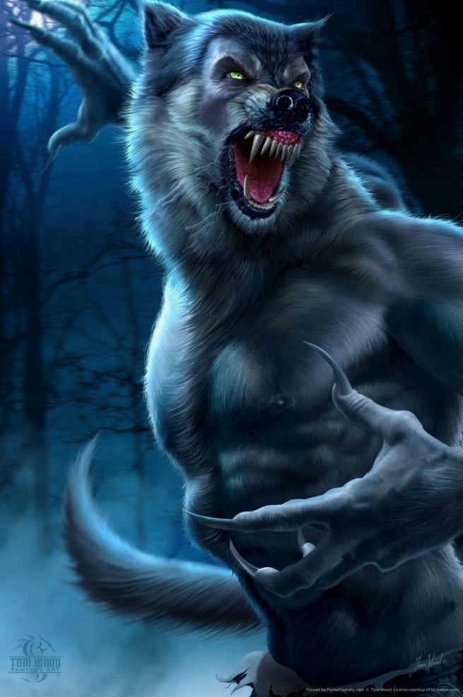 Weerwolf van Tom Wood, kleine poster
