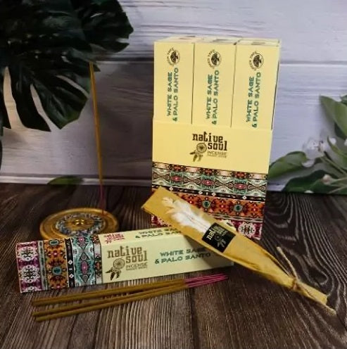 Native Soul White Sage & Palo Santo - Smude Incense Sticks