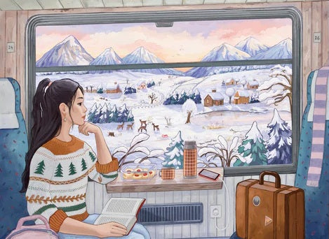 Winter Train Ride by Lucie Ell, 1000 Piece Puzzle