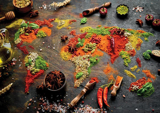 World Map in Spices by Enjoy Puzzles, 1000 Piece Puzzle