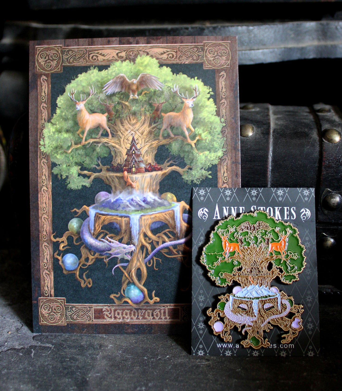 Yggdrasil by Anne Stokes, Pin