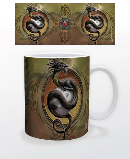 Yin Yang Dragon by Anne Stokes, Mug