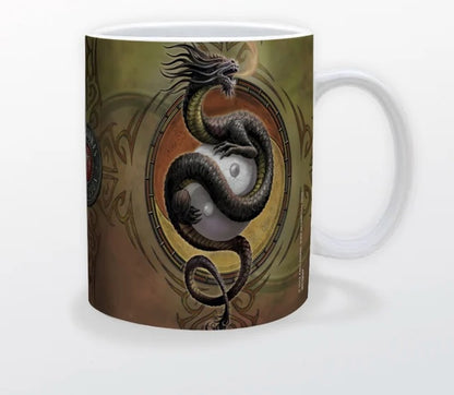 Yin Yang Dragon by Anne Stokes, Mug