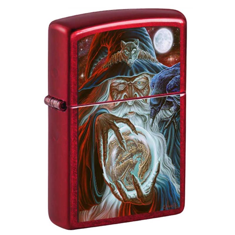Ed Beard Jr Wizard Candy Apple Red Image Zippo Lighter