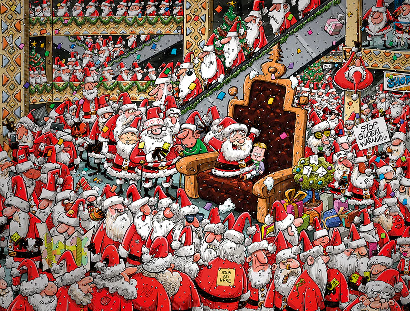 Chaos at Santa's Grotto by Ricardo Galvao, 1000 Piece Puzzle