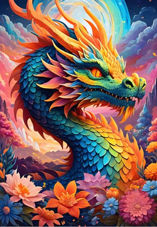 Colourful Dragon from 123RF, 1000 Piece Puzzle