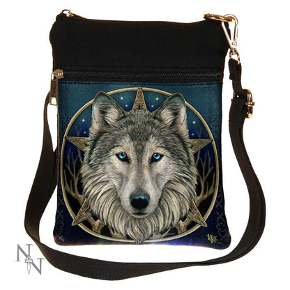 The Wild One Fantasy Wolf Shoulder Bag by Lisa Parker