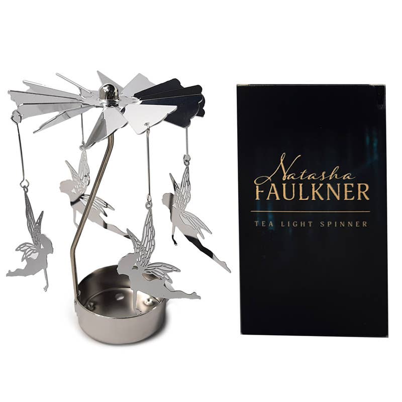 Fairy Rotating Carousel Spinning Tea Light Candle Holder, based on Natasha Faulkner art