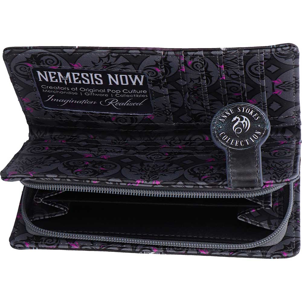 Unzipped Dragon Embossed Purse by Anne Stokes