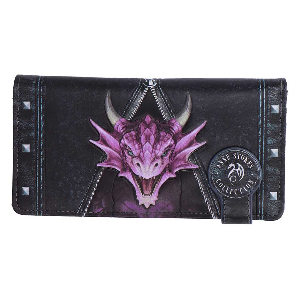 Unzipped Dragon Embossed Purse by Anne Stokes