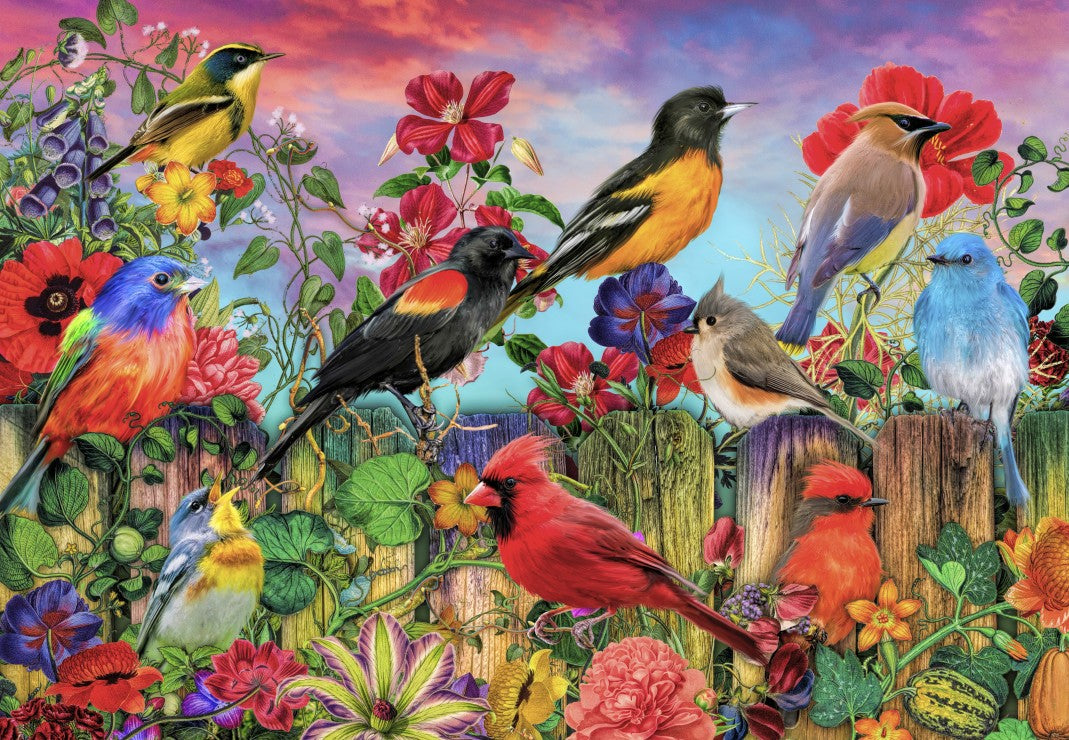 Birds and Blooms Garden by Aimee Stewart, 1000 Piece Puzzle