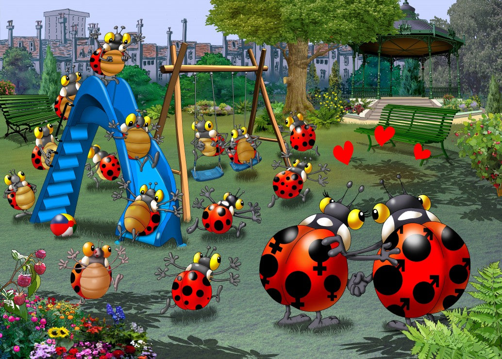 Coccinelles au Parc by Francois Ruyer, 500 Piece Puzzle