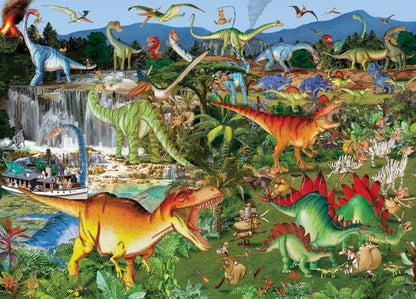 Explorers and Dinosaurs by Francois Ruyer, 1500 Piece Puzzle