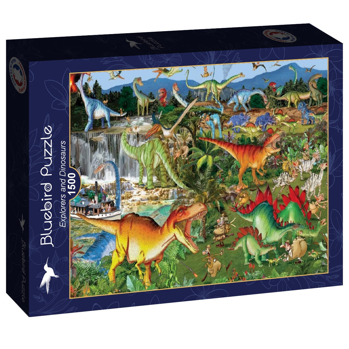 Explorers and Dinosaurs by Francois Ruyer, 1500 Piece Puzzle