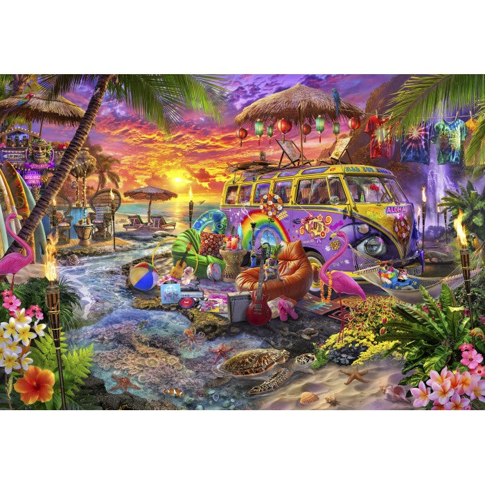 Hippie Beach by Jeff Haynie, 1000 Piece Puzzle