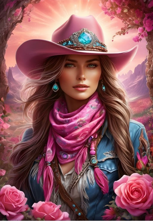 Pink Cowgirl from 123RF, 1000 Piece Puzzle