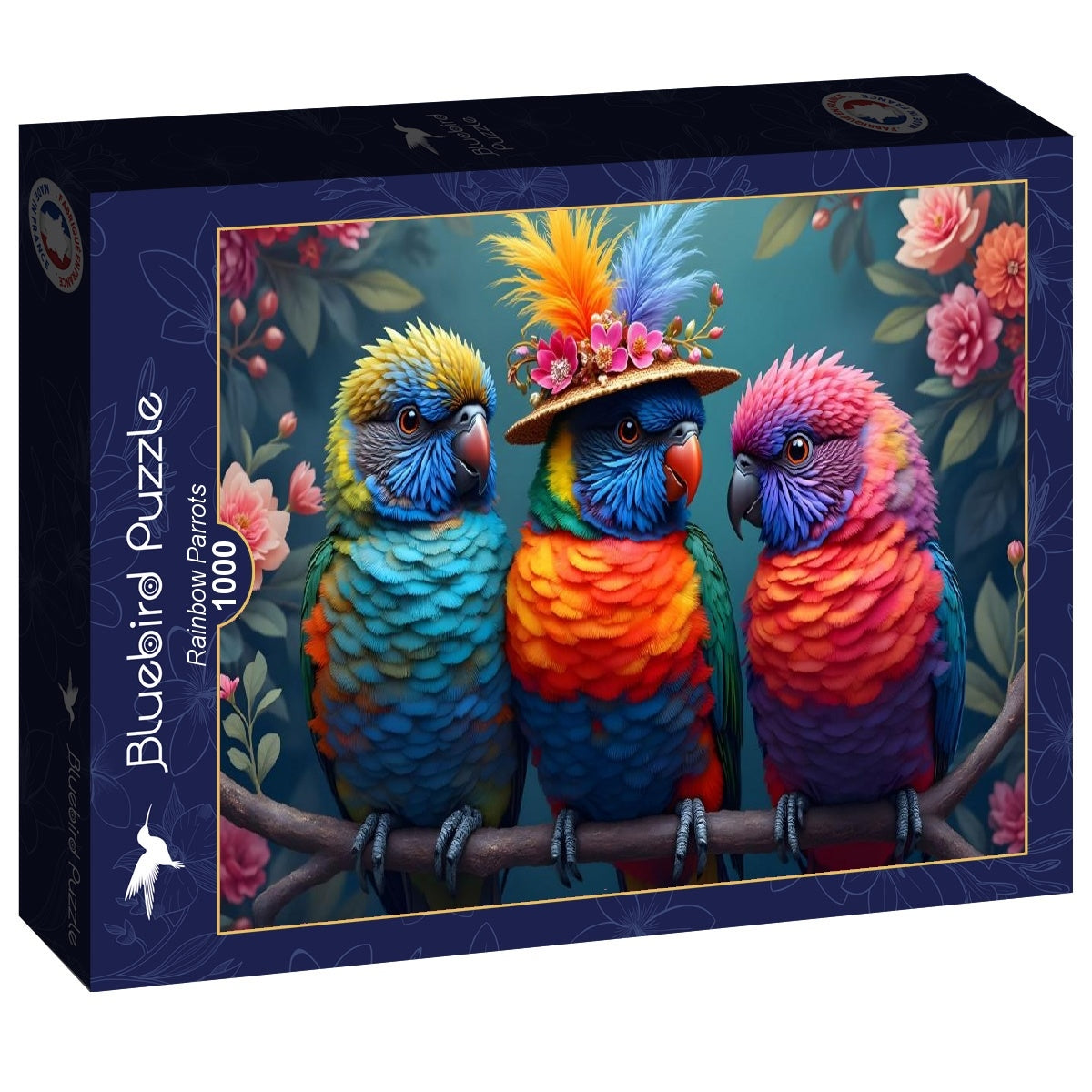 Rainbow Parrots from 123RF, 1000 Piece Puzzle