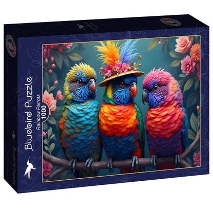 Rainbow Parrots from 123RF, 1000 Piece Puzzle