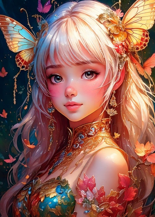 Butterfly Girl from 123RF, 300 Piece Puzzle