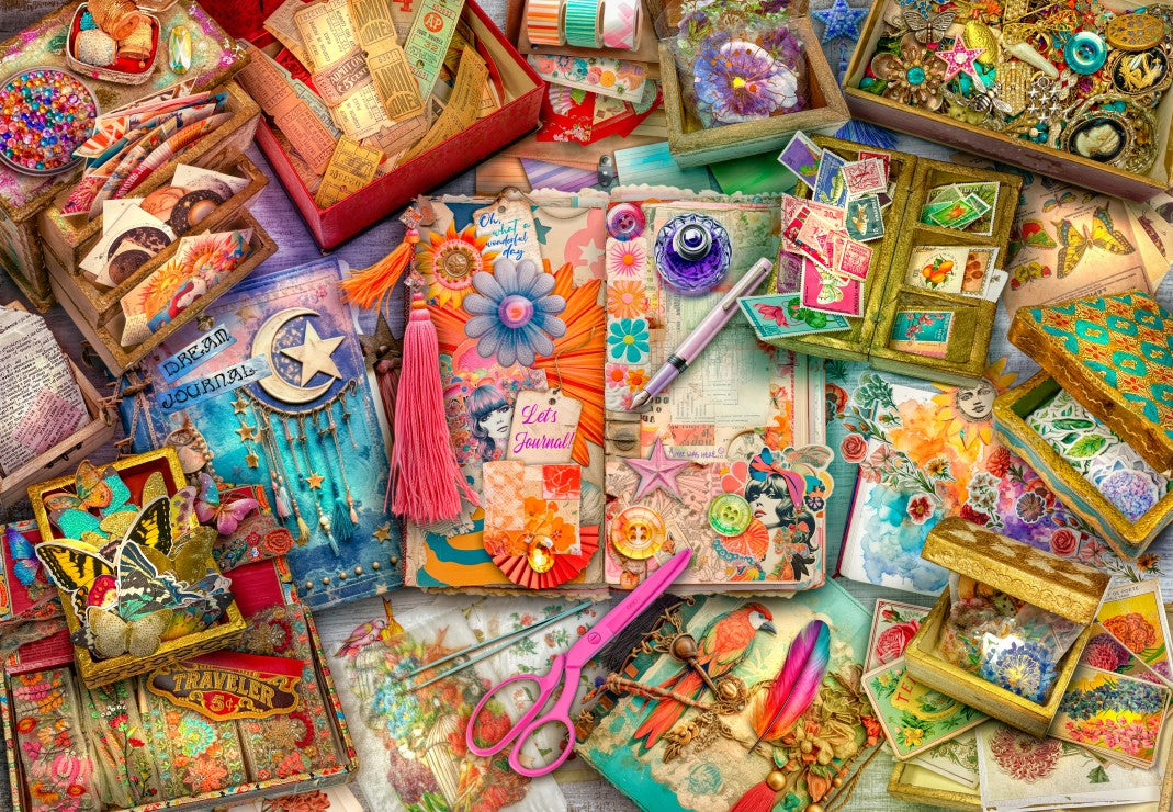 The Junk Journaler's Desk by Aimee Stewart, 500 Piece Puzzle
