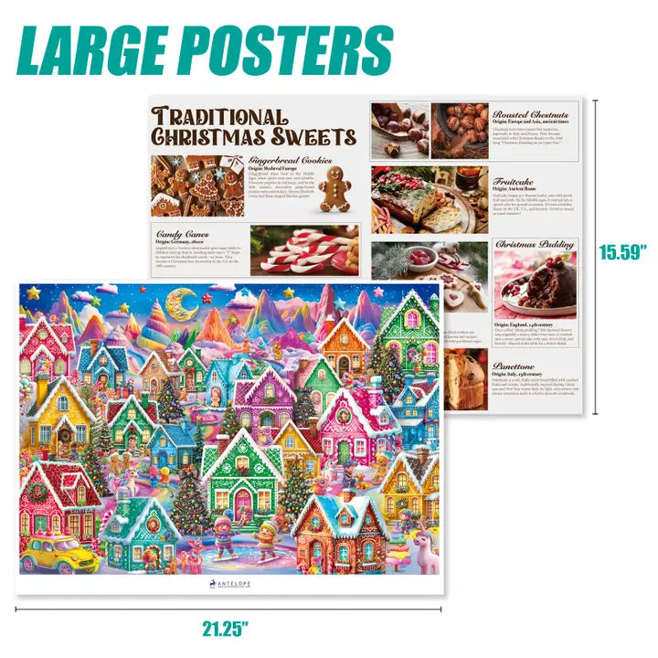 Gingerbread Village Holiday, 1000 Piece Puzzle